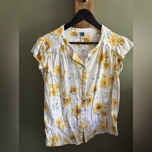 17.) Old Navy PTP 29” Floral Button Down
